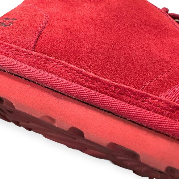 UGG Red Neumel Uggplush Wool Blend Lining Lace Up Chukka Boots Men's Size 11 - Picture 12 of 13